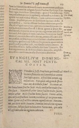 Evangelivm Domincae VII. Post Pentecosten.
