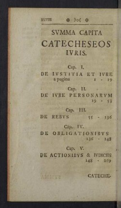 Summa Capita Catecheseos Iuris.