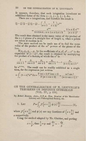 On the generalization of M. Liouville`s theorems on definite integrals.