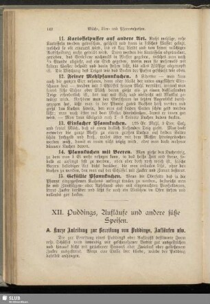 XII. Puddings, Aufläufe und andere süße Speisen