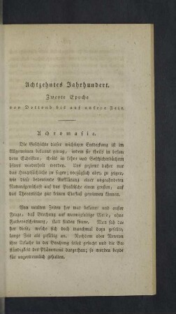 Zweyte Epoche. Von Dollond bis auf unsere Zeit.