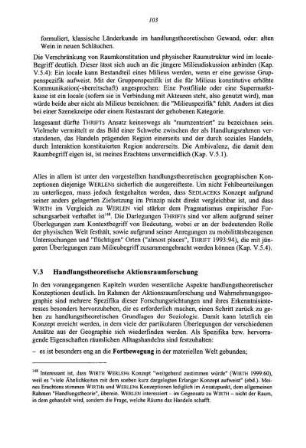 V.3 Handlungstheoretische Aktionsraumforschung
