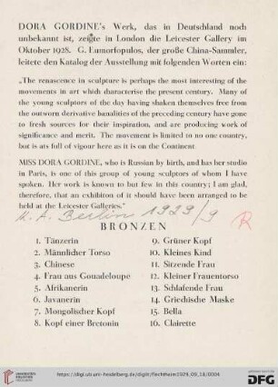 Bronzen (Nr.1-16)