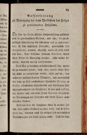[2.] Aufforderung zur Benutzung der beim Verkohlen des Holzes zu gewinnenden Holzsäure.