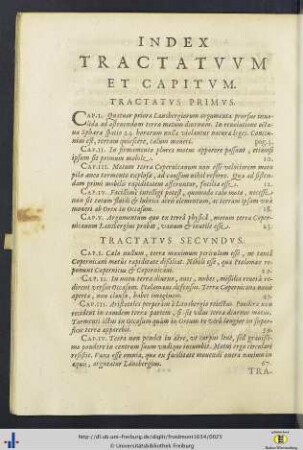 Index Tractatuum Et Capitum.