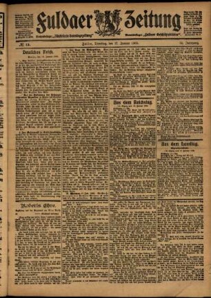 Ausgabe vom Dienstag, den 17. Januar 1905.