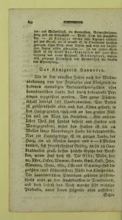 Das Koenigreich Hannover