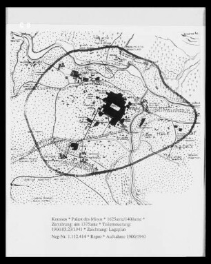 Knossos, Lageplan des Palastes