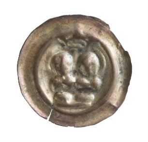 Münze, Pfennig, Brakteat, 2. Hälfte 13. Jh