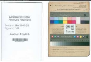 Entnazifizierung Friedrich Juettner , geb. 04.06.1887 (Geschaeftsfuehrer)
