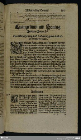 Evangelium am Sontag Jubilate, Johan. 16.