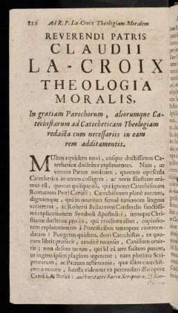 822-859, Reverendi Patris Claudii La-Croix Theologia ...