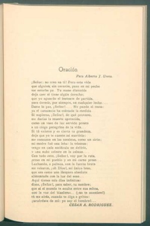 Oración - para Alberto J. Ureta