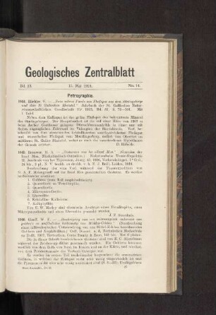 15. Mai 1919. No. 14.