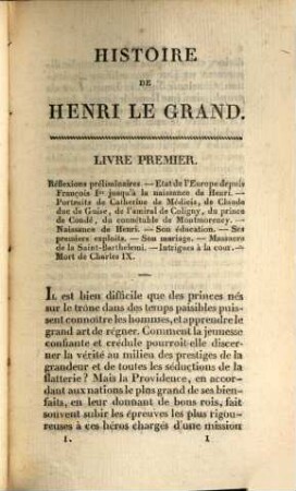 Histoire de Henri le Grand, 1