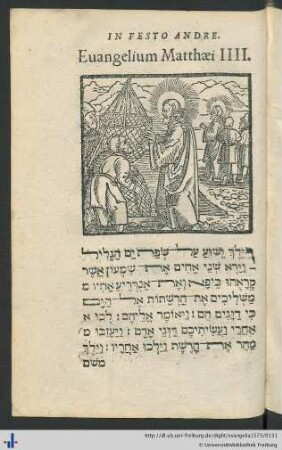 In Festo Andreae Apostoli, Evangelium Matthaei IIII.
