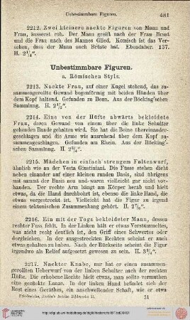 e. Unbestimmbare Figuren (Nr. 2113-2266h)