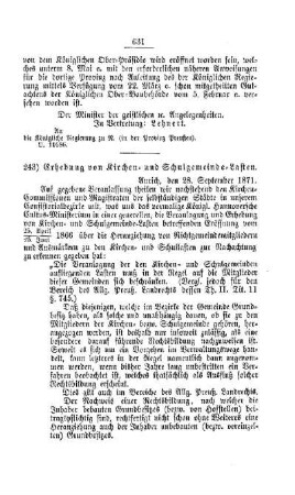 Erhebung von Kirchen- und Schulgemeinde-Lasten : [V. Elementarschulwesen]