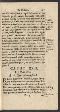 Caput XXIII. De Modestia