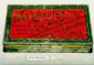 Blechdose für Cigaretten "GEBR. LOSKUTOW aus Moskau"