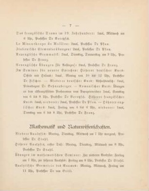7-11, Mathematik und Naturwissenschaften