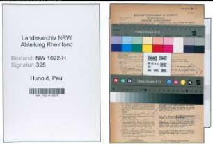 Entnazifizierung Paul Hunold , geb. 17.09.1896 (Packer)