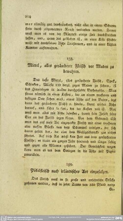 159. Pökelfleisch nach irländischer Art einzusalzen