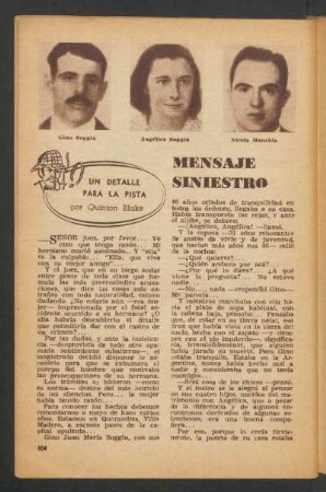 Mensaje siniestro : Un detalle para la pista