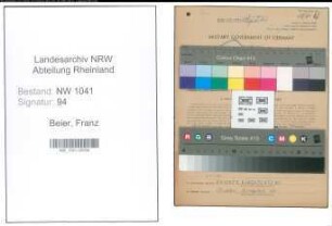 Entnazifizierung Franz Beier , geb. 25.01.1900 (Arbeiter)