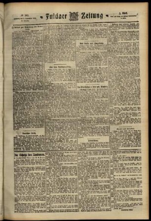 Zweite Ausgabe vom Mittwoch, den 04. September 1912.