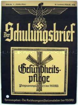 Monatsheft zur Schulung von NSDAP-Funktionären zur Gesundheitspolitik im NS-Staat