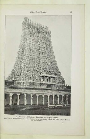 27. Madura bei Madras. Turmbau am Großen Tempel