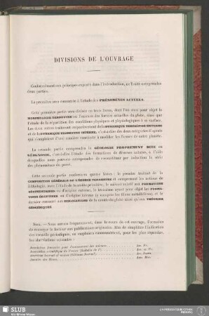 Divisions De L'Ouvrage