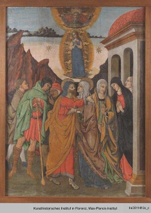Joachim und Anna vor der Goldenen Pforte in Jerusalem