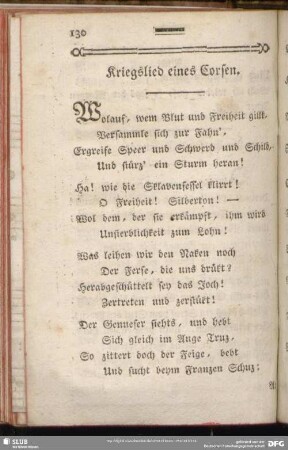 Kriegslied eines Corsen