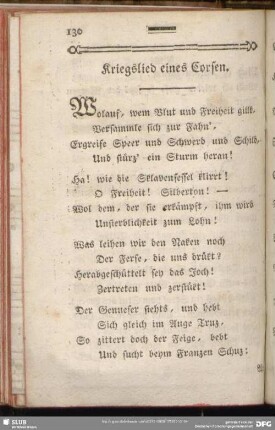 Kriegslied eines Corsen