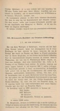 III. Bórneo's Zuider- en Ooster-Afdeeling