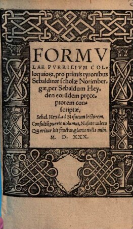 Formulae puerilium colloquiorum