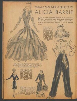 Para la magnifica silueta de Alicia Barrié