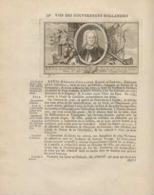 XXVII. Gustave Guillaume Baron d'Imhoff, gouverneur général, ...