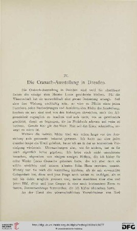 IV. Die Cranach-Ausstellung in Dresden