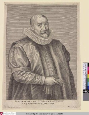 Adrianus Stevens [Porträt des Adrian Stevens; Adriaan Stevens; Portret van Adriaan Stevens]