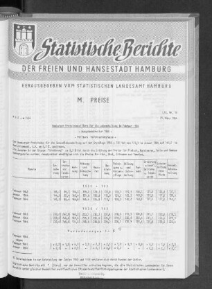 Hamburger Preisindexziffern für die Lebenshaltung im Februar 1964 : Lfd. Nr. 10