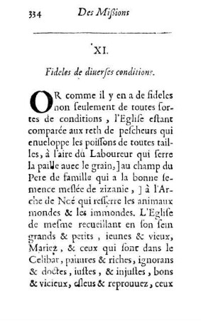 XI. Fideles de diuerses conditions