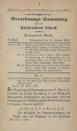 15. Januar 1868-11. Decbr. 1869 = I.-LII. Stück