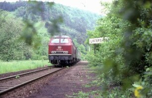 Unterbalbach Lok 215 006 Nahverkehrszug Lauda-MGH