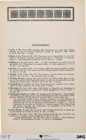 Schilderijen (Nr. 1-14)