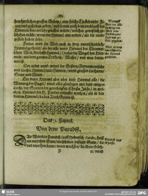 Das 52. Capitel. Von dem Paradiß