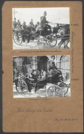 S. M. der Kaiser mit dem Sultan und Enver Pascha