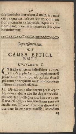 Caput Quartum. De Causa Efficiente.